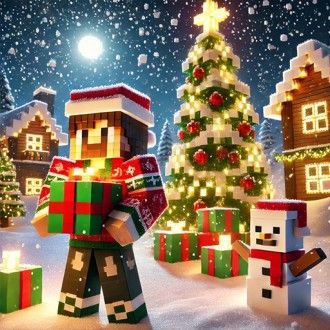 Minecraft Christmas Jigsaw: Festive Pixel Art Fun